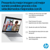 HP OmniBook 7 AI 14" OLED 2K, Ordenador Portátil Intel Core Ultra 7-255H, 32GB RAM, 1TB SSD, Gráficos Intel, Windows 11 Home, Wi-Fi 7, Gris - Teclado QWERTY Español