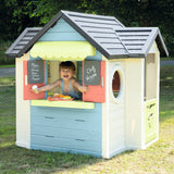 Smoby Life Chef House - Casa Restaurante de Juguete y Cocina para Niños, 48 Accesorios, Caja Registradora, Cocina, Juguete Educativo, protección Anti-UV, Material Reciclado, +2 Años (7600810407)