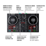 Numark Party Mix II Controladora DJ, Mesa de Mezclas Con Luces Integradas, Mezclador DJ e Interfaz Audio, Con Serato DJ Lite