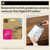 HP 937e EvoMore Magenta 4S6W7NE, Cartucho de Tinta Original Compatible con Impresoras OfficeJet 9110, 9120, 9130, 9720 e 9730