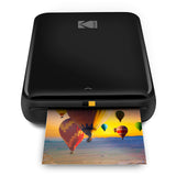 KODAK Step Impresora de fotos instantánea para smartphone - Mini portátil inalámbrica en color - Fotos adhesivas Zink 2x3” - Bluetooth compatible con iOS y Android - App de edición divertida - Negro