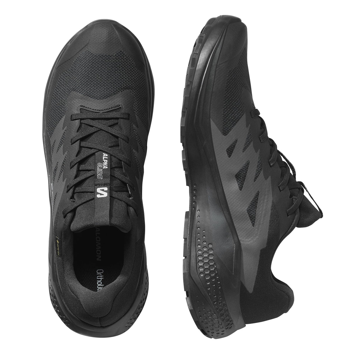 Salomon hombre Alphaglide GORE-TEX, zapatillas de trail running versátiles y cómodas, perfectas para excursiones y trail running en aventuras al aire libre, Negro, 44