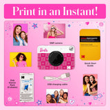 KODAK Barbie x Printomatic Cámara Digital a Color – Cámara Portátil Barbie 5MP Imprime Fotos Coloridas 2x3” Autoadhesivas – Estilo Icónico