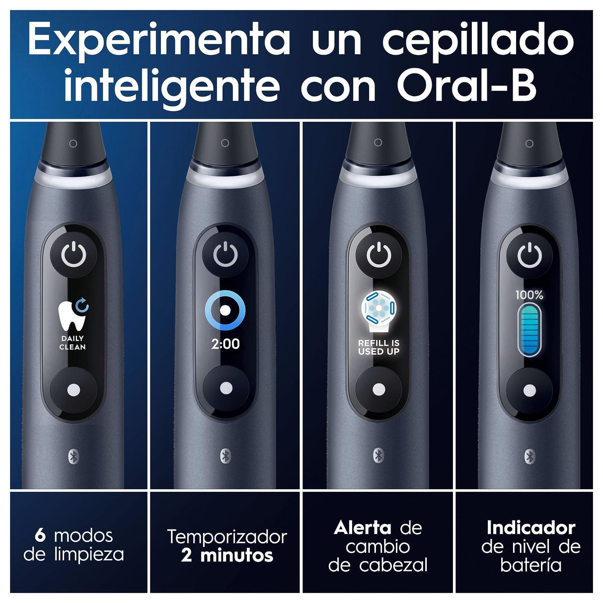 Oral-B iO Series 9 - Cepillo de dientes, eléctrico, recargable, con 1 mango, inteligencia artificial (Packaging may vary)