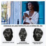 Garmin Vivomove Trend, Elegante Smartwatch Híbrido de 40 mm con Sofisticado Aspecto Analógico, Bisel de Acero Inoxidable y Funciones Inteligentes, Rose Gold Beige