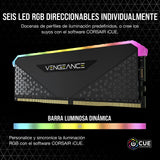 Corsair Vengeance RGB RS 64GB (2x32GB) DDR4 3600MHz C18 Memoria de Sobremesa (Iluminación Dinámica RGB, Tiempos de Respuesta Reducidos, Compatible con Intel & AMD 400/500 Series) Negro