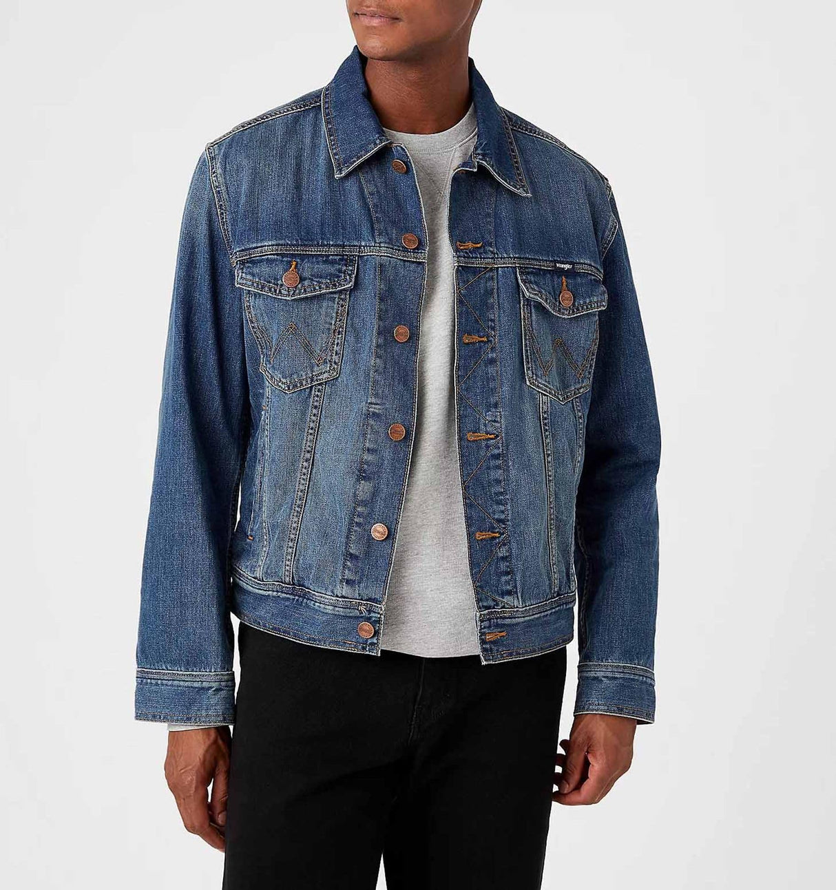 Wrangler Classic Jacket, Chaqueta Vaquera Hombre, Azul (Mid Stone 14V), XXX-Large