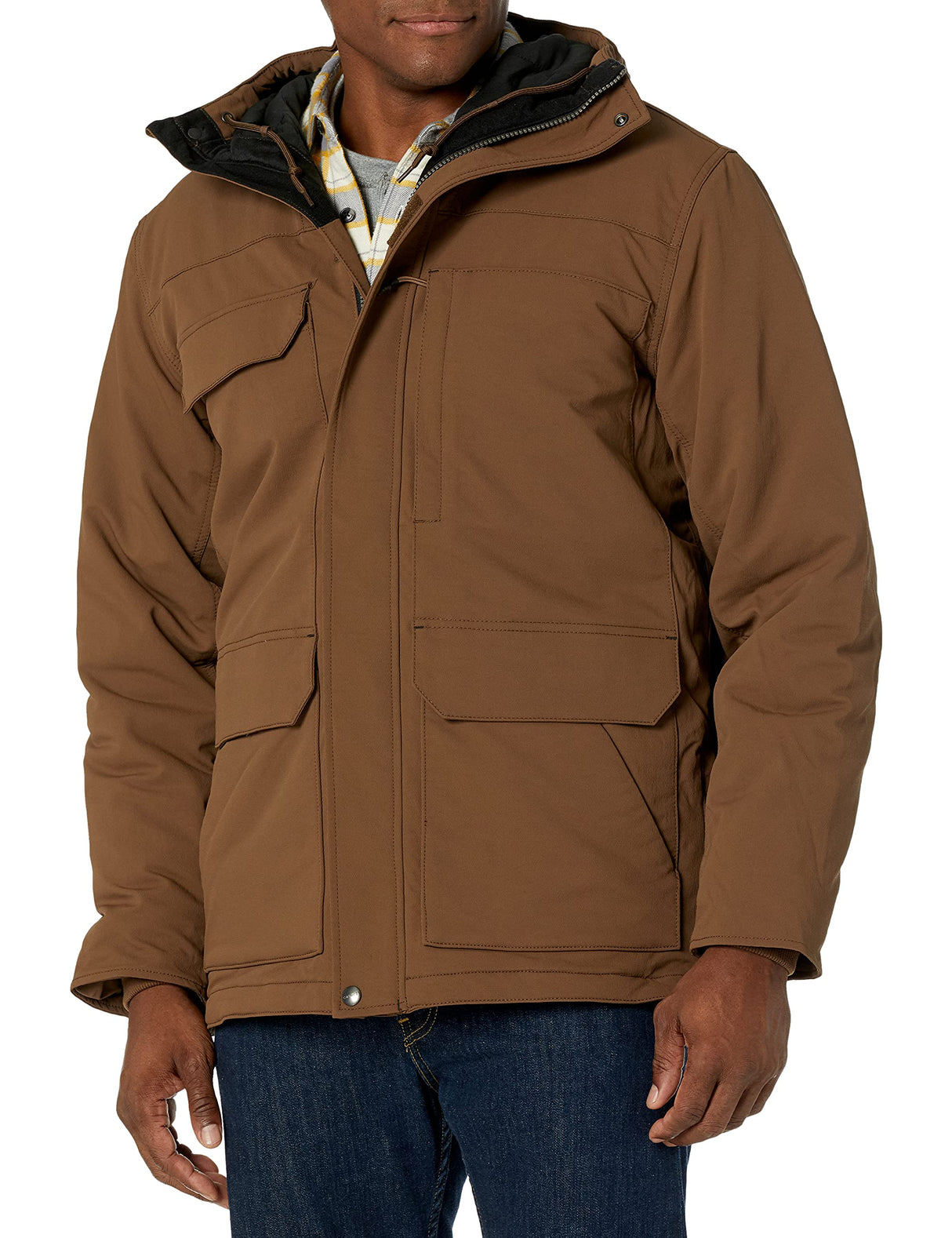 Carhartt Abrigo tradicional con aislamiento Super Dux para hombre, corte relajado, color marrón L