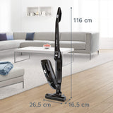 Bosch Readyy'y Serie | 2 - Aspiradora de pie y Mano 2en1 sin Cable, sin Bolsa, batería 20Vmax, Accesorios Integrados, Color Negro