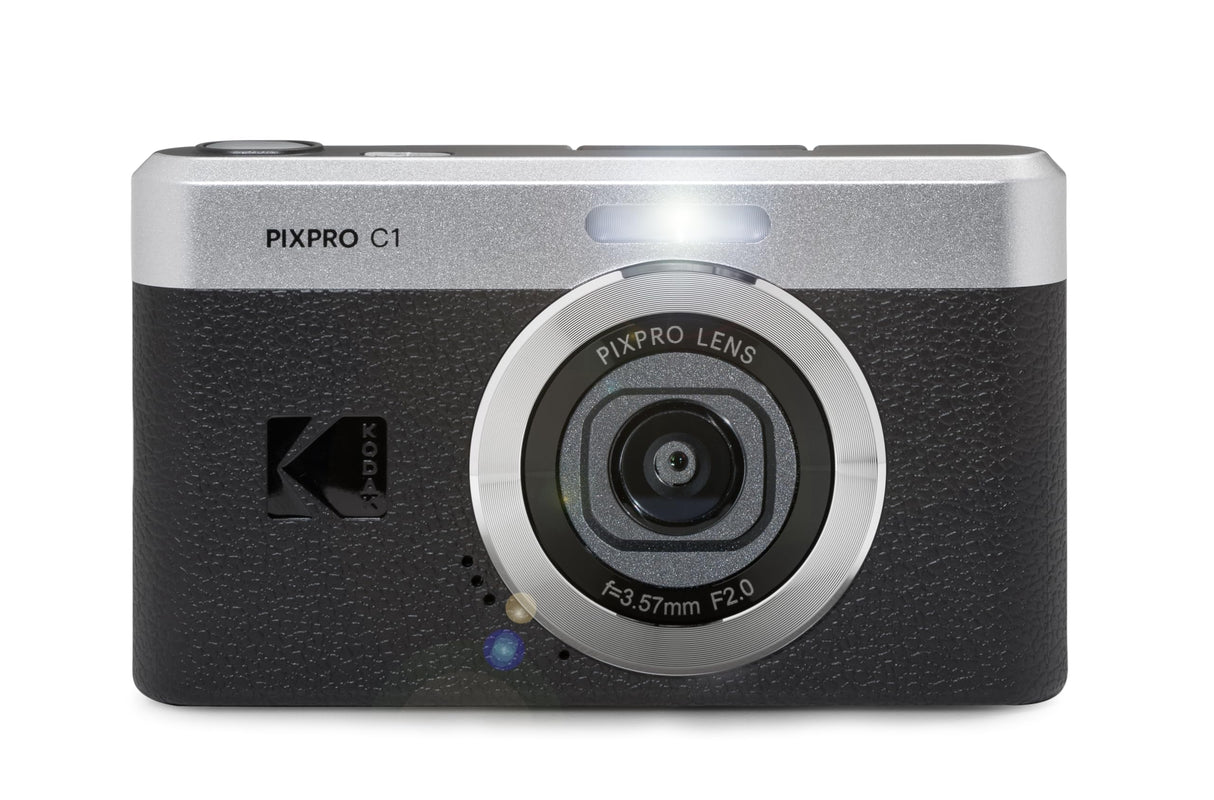 KODAK Pixpro C1 - Cámara Digital Ultra compacta | 13MP BSI CMOS, Zoom 4X, Pantalla LCD de 2.8", Flash LED, Batería integrada, Negro