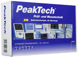 PeakTech, P 5225 Medidor de espesores por ultrasonidos para la medición precisa de espesores de material de 1,00 mm a 300,0 mm, Medidor de espesores de material con resolución de 1,00 mm a 300,0 mm