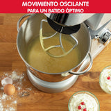 Moulinex Masterchef QA810D01 - Robot de cocina y repostería profesional 1500 W con kit de masas metálico, bol XL de 6,7 L, 4 posibilidades de accesoríos compatibles, de acero inoxidable