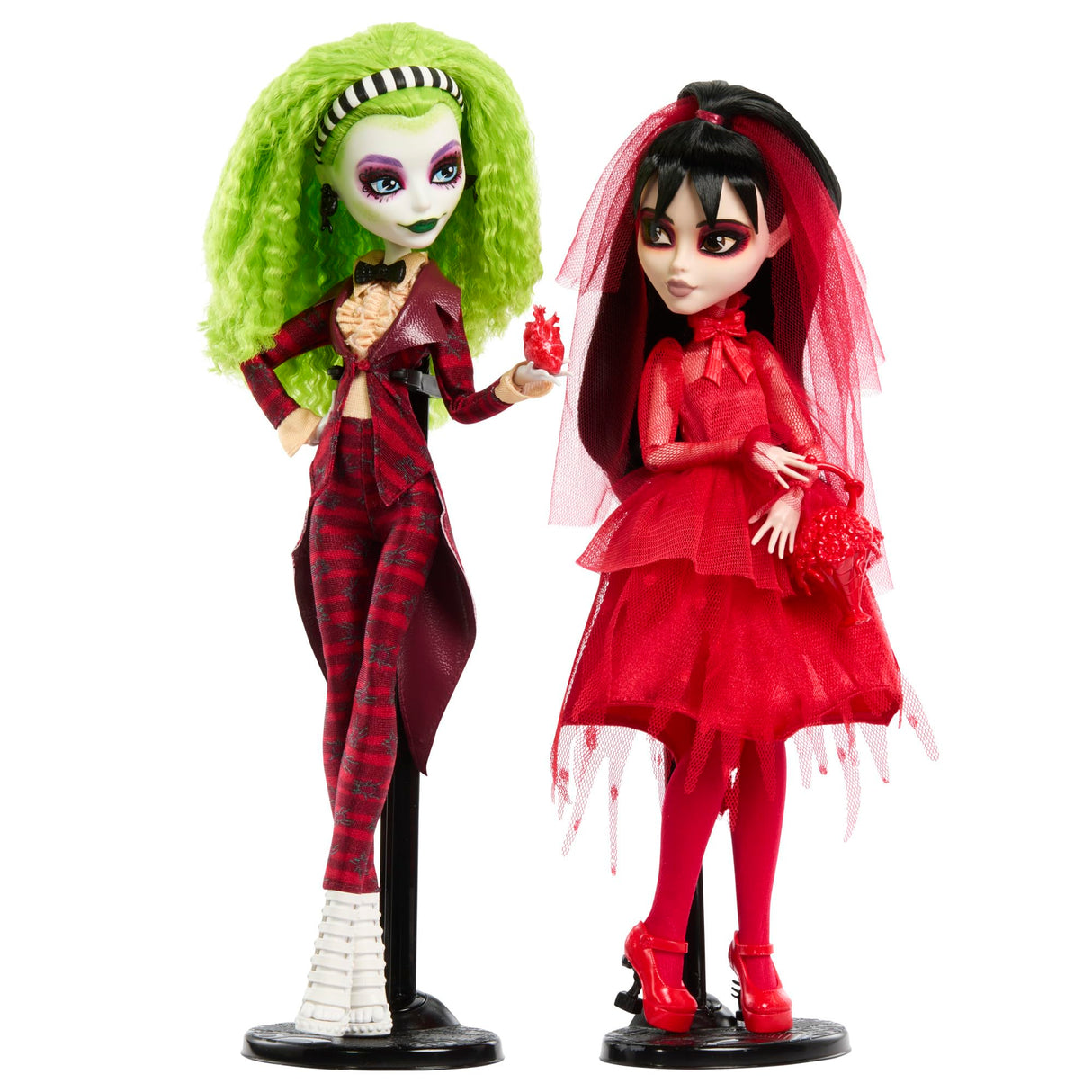 Monster High Skullector Bitelchús Bitelchús Pack de 2 muñecos de Bitelchús y Lydia Deetz con accesorios y embalaje para exhibir, HYV96