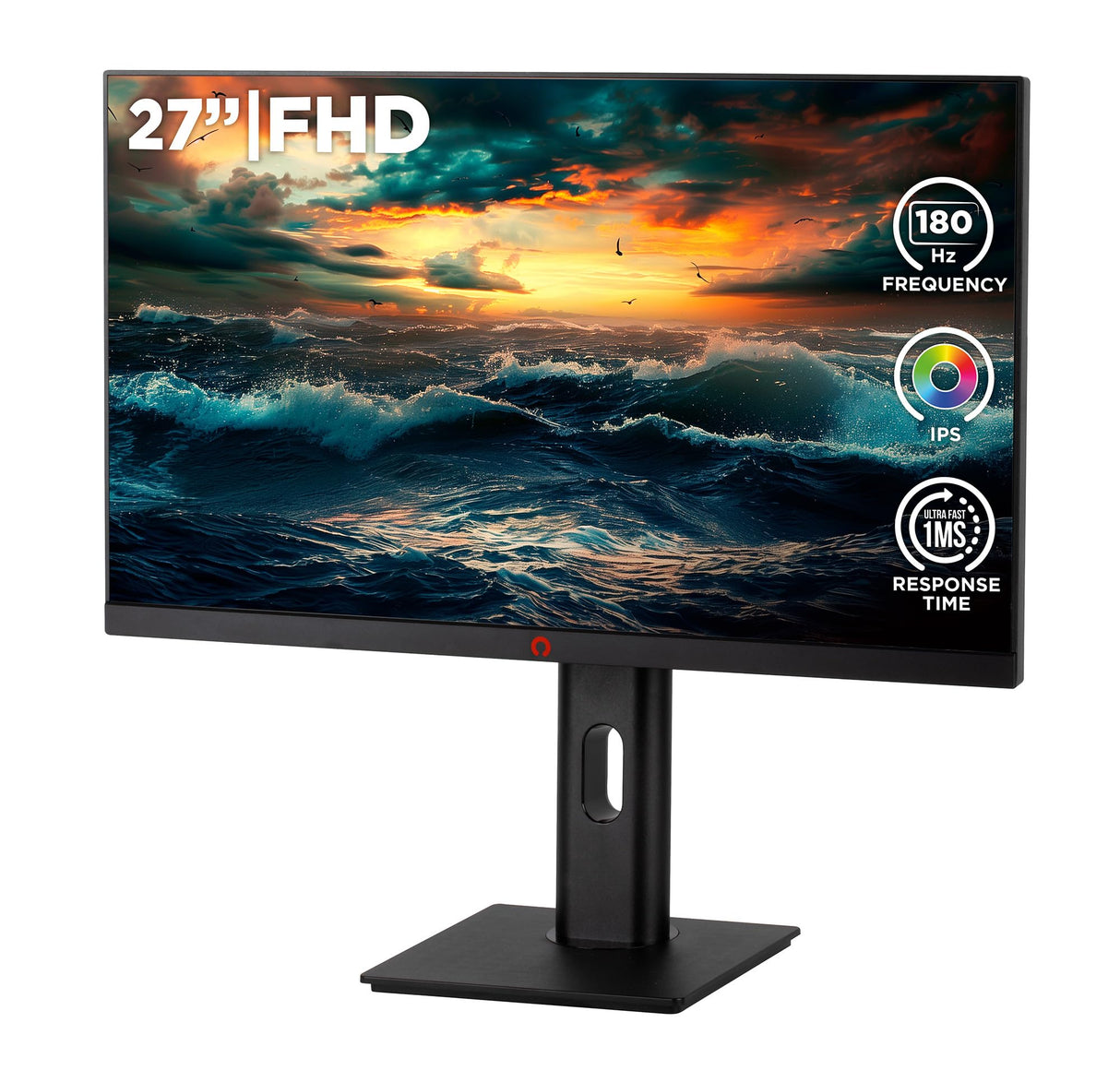 Konix Monitor Gaming Zephyr 27" PC, PS5, Switch 2, Xbox - Resolución Full HD 1080p - 180 Hz - 1 ms - FreeSync - HDMI 2.0 - DisplayPort - Panel IPS