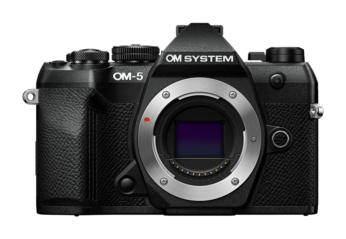 Cámara Micro Cuatro Tercios OM SYSTEM OM-5 Mark II, Sensor Live Mos de 20 MP, estabilización de Imagen de 5 Ejes, Sellado contra la Intemperie IP53, Disparo de Alta resolución a Pulso de 50 MP, Negro