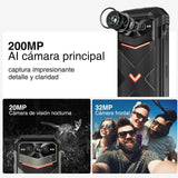 DOOGEE VMAX Plus Movil Irrompible 5G, 36GB RAM+512GB ROM, 22000mAh 33W, Cámara 200MP+Visión Nocturna, 6.58" FHD+120Hz, Dimensity 7050 Móvil Resistente Android 14 Smartphone IP68IP69K/NFC/WiFi6/Huella