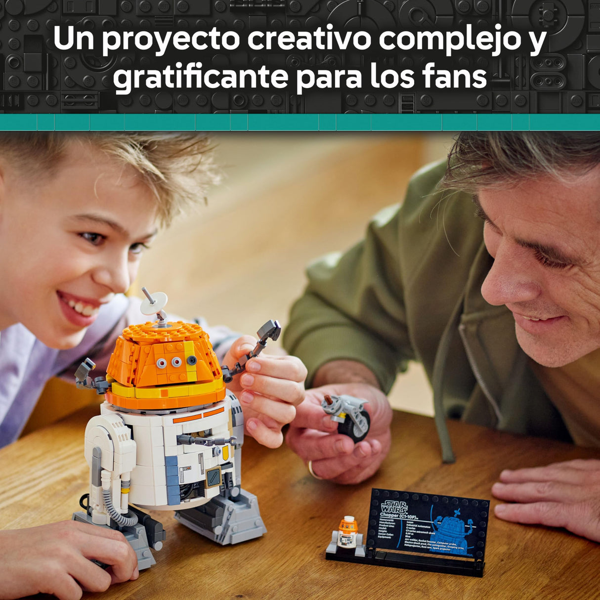 LEGO Star Wars 75416 Droide Astromecánico Chopper (C1-10P) - Juguete de Ahsoka - Figura Articulada - Cabeza Móvil Activada por Palanca y Extremidades Ajustables - Regalo para Niños y Niñas de 10+ Años
