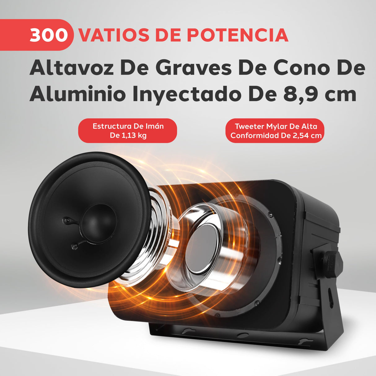 Pyle par de altavoces marinos, Woofer de 3.5”, Tweeter 1, Potencia de 300V Montaje en pared, Techo, Interiores, Exteriores