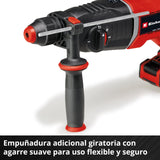 Einhell Professional Martillo perforador con batería TP-HD 18/26 D Li BL-Solo Power X-Change (18 V, sin escobillas, 2,6 J, SDS-plus, mecanismo de impacto neumático, empuñ. en D, maletín, sin batería)