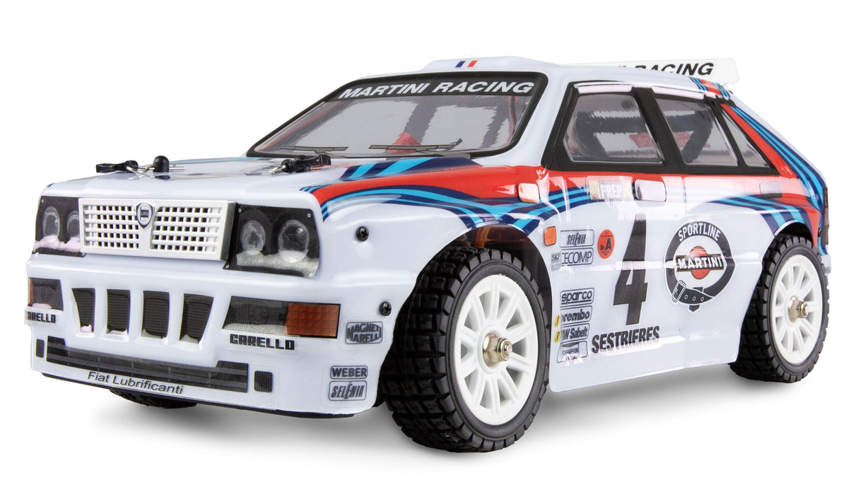 Amewi Hyper Go Lancia Delta HF Integrale Rallye/Drift 4WD RC teledirigido 1:14 RTR, Color Blanco