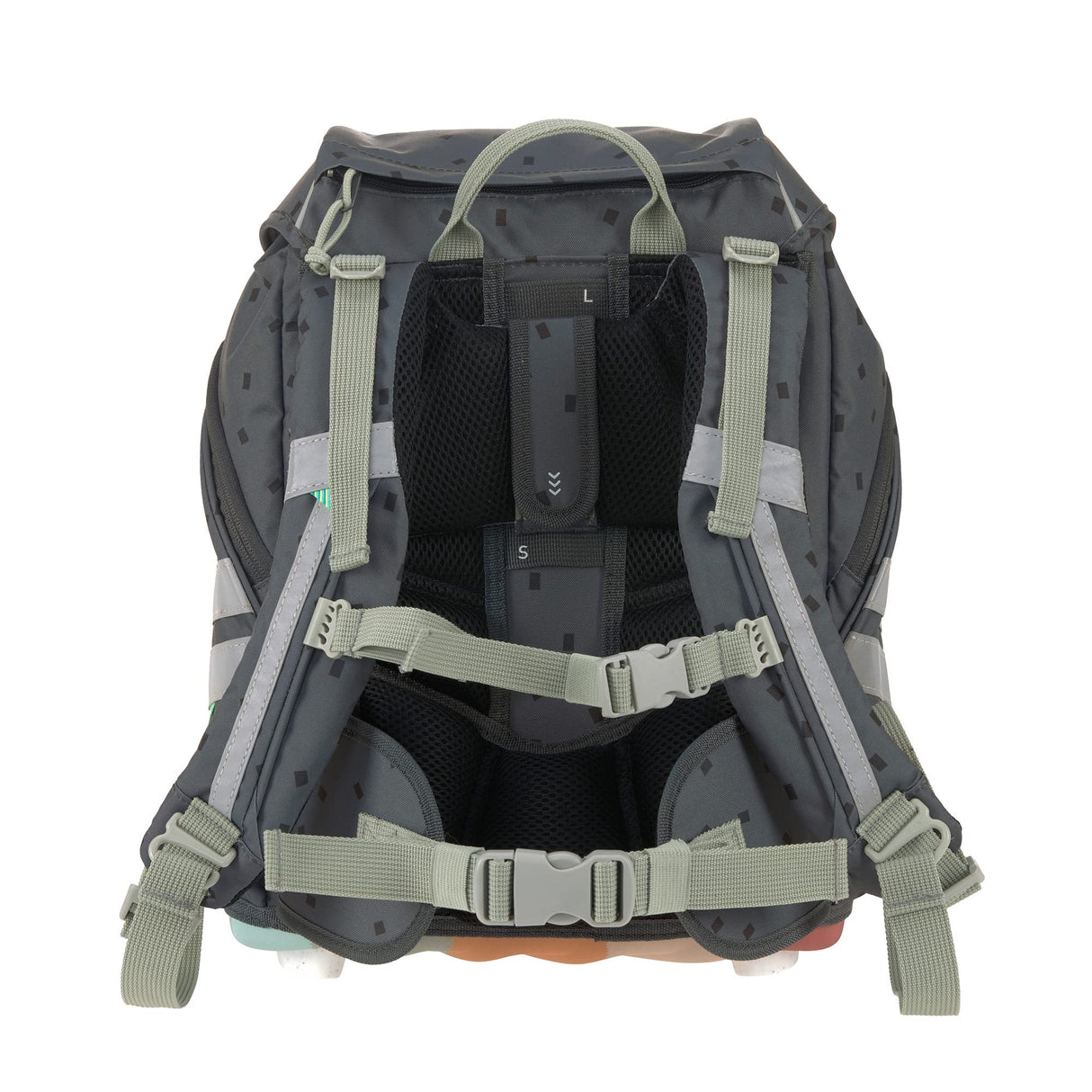 LÄSSIG Juego de mochilas escolares de 7 piezas para niños/ School Set Flexy Unique, Speckles anthracite