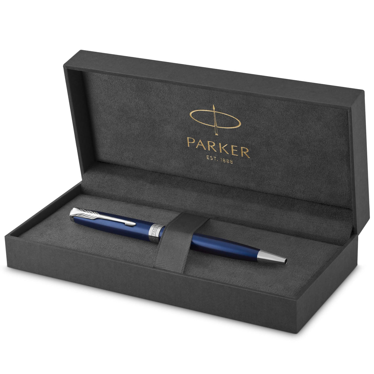 Parker Sonnet bolígrafo | lacado en azul con adorno acabado en paladio | punta media | en estuche de regalo