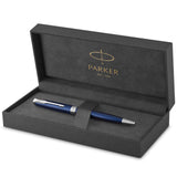 Parker Sonnet bolígrafo | lacado en azul con adorno acabado en paladio | punta media | en estuche de regalo