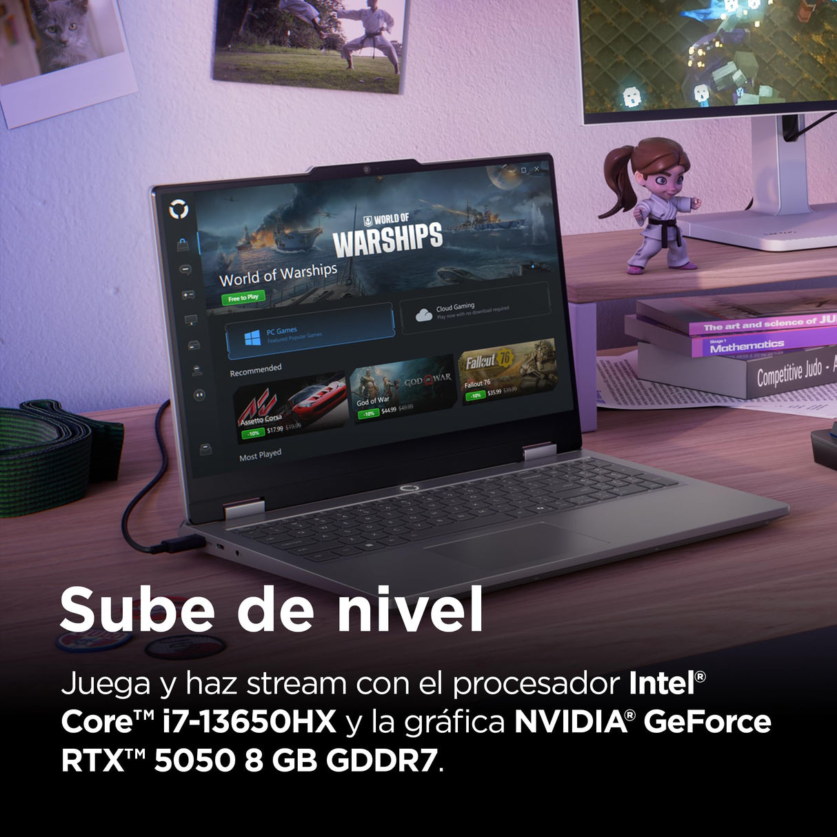Lenovo LOQ Essential Gen 11 - Ordenador Portátil Gaming IA 15.6" FHD (Intel Core i7-13650HX, NVIDIA GeForce RTX 5050, 16GB RAM, 512GB SSD, 144 Hz, Wi-Fi 6, Windows 11 Home) QWERTY Español - Gris Luna