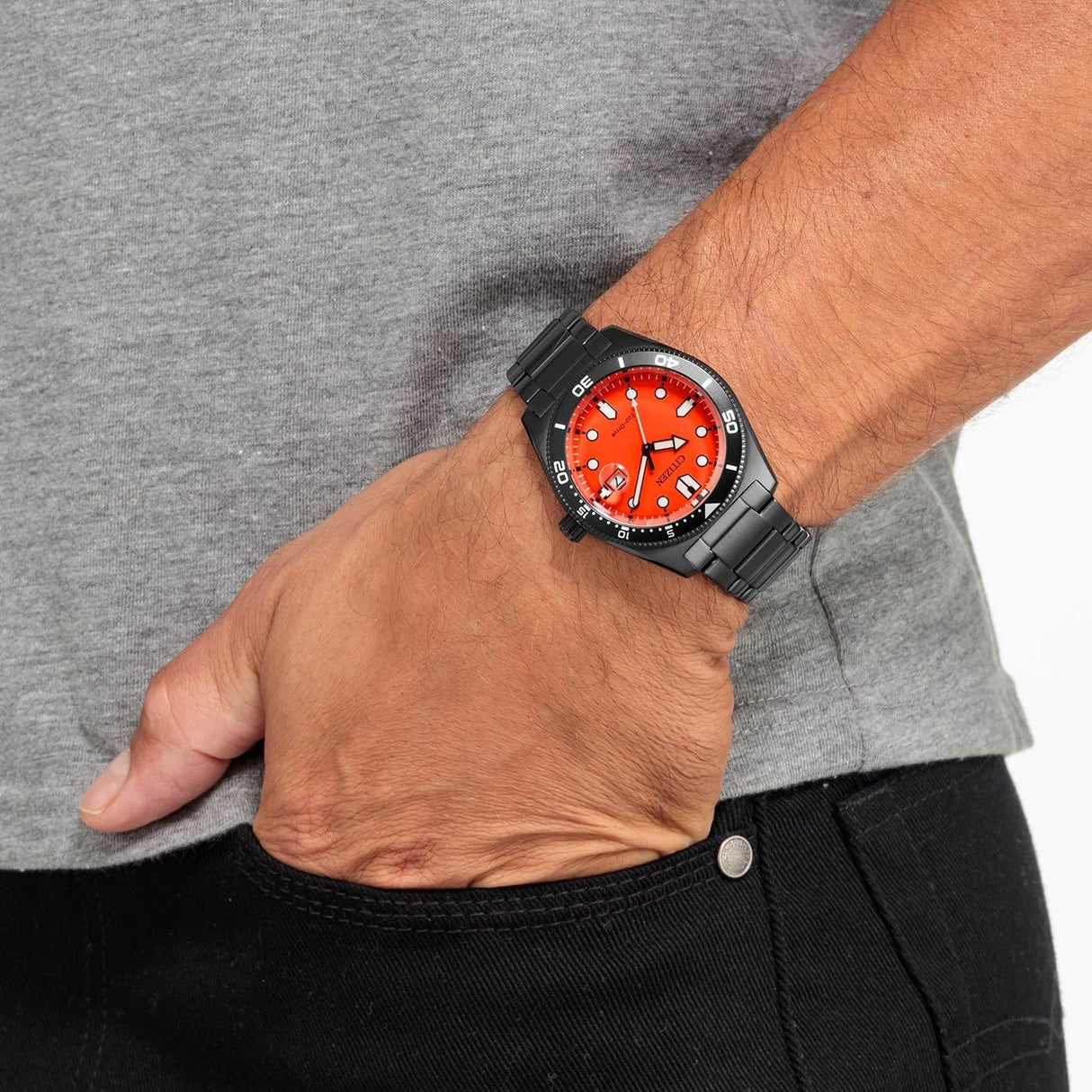Citizen Reloj Analógico para Hombres de Cuarzo japonés con Correa en Acero Inoxidable AW1765-88X