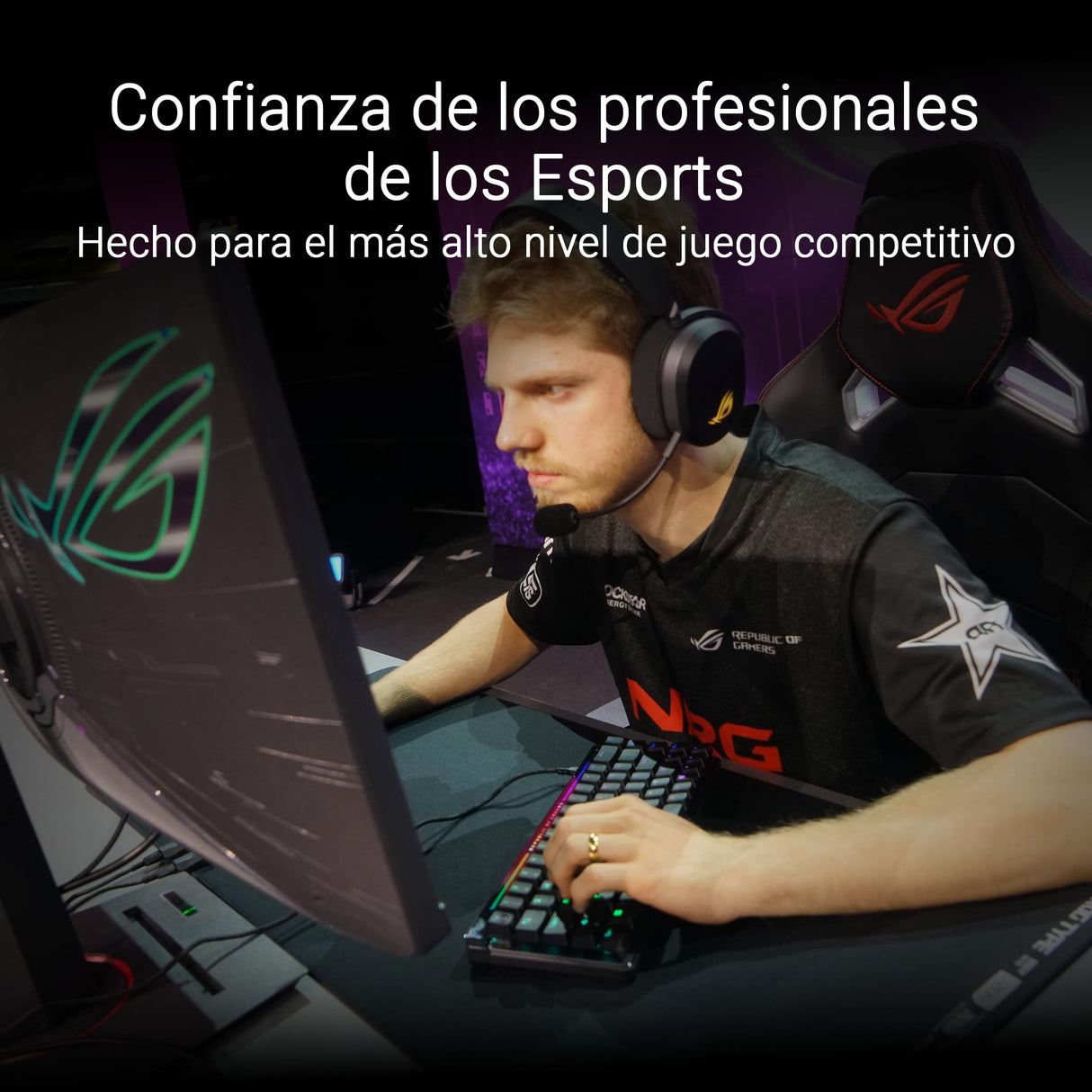 ASUS ROG Falchion Ace HFX Teclado Gaming analógico 65%, interruptores magnéticos ROG HFX, Disparo rápido, Panel táctil, 8000 Hz, amortiguación de Cinco Capas, Carcasa, Teclas ABS, QWERTY Español