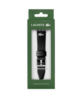 Lacoste Correa Apple Watch para Hombre y Mujer en Cuero Negro con Detalles en Relieve - 2050028