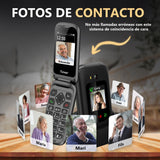 Funker E450 MAX Pro 2 - Teléfono Plegable 4G para Mayores - Whatsapp - Videollamada - Pantalla Táctil - Botón SOS - Geolocalización - Batería 1750 mAH - Compatibilidad con Audífonos - Carga Tipo C
