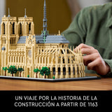 LEGO Architecture Notre Dame de París Maquetas para Construir para Adultos, Set de Arquitectura de Catedral, Recuerdo de Historia de Francia, Regalo para Hombres, Mujeres, Padres y Madres 21061