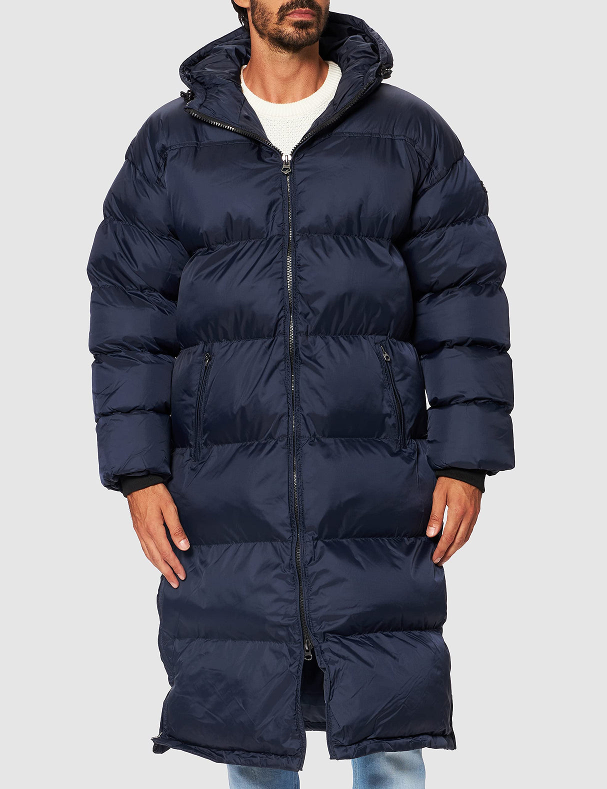 Schott NYC 2190MAX, Chaqueta con Capucha Extra Larga para Unisex adulto, Armada, M