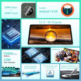 DOOGEE T30 MAX Android 14 Tablet PC 2024, 4K 12.4 Pulgadas 20GB RAM + 512GB ROM 2TB, 10800mAh/33W, 50MP+20MP Front, Helio G99 Octa Core, 2560 * 1600, Widevine L1, 4G LTE/5G WiFi/OTG/GPS