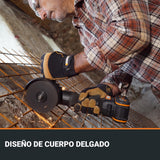 Amoladora angular inalámbrica Worx 20V 125mm | WX814 | potencia equivalente a 1000 W, corte 50% más rápido, diseño compacto, batería de 4,0 Ah y cargador rápido de 2 A incluidos