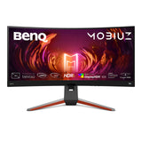 BenQ MOBIUZ EX3410R Monitor Gaming Curvo 34” UWQHD 21:9 1000R, 144Hz, 1ms MPRT, HDR400, HDRi, 90% P3, Light Tuner, Ultrawide, FreeSync Premium, Eye-Care, Altavoces 2.1