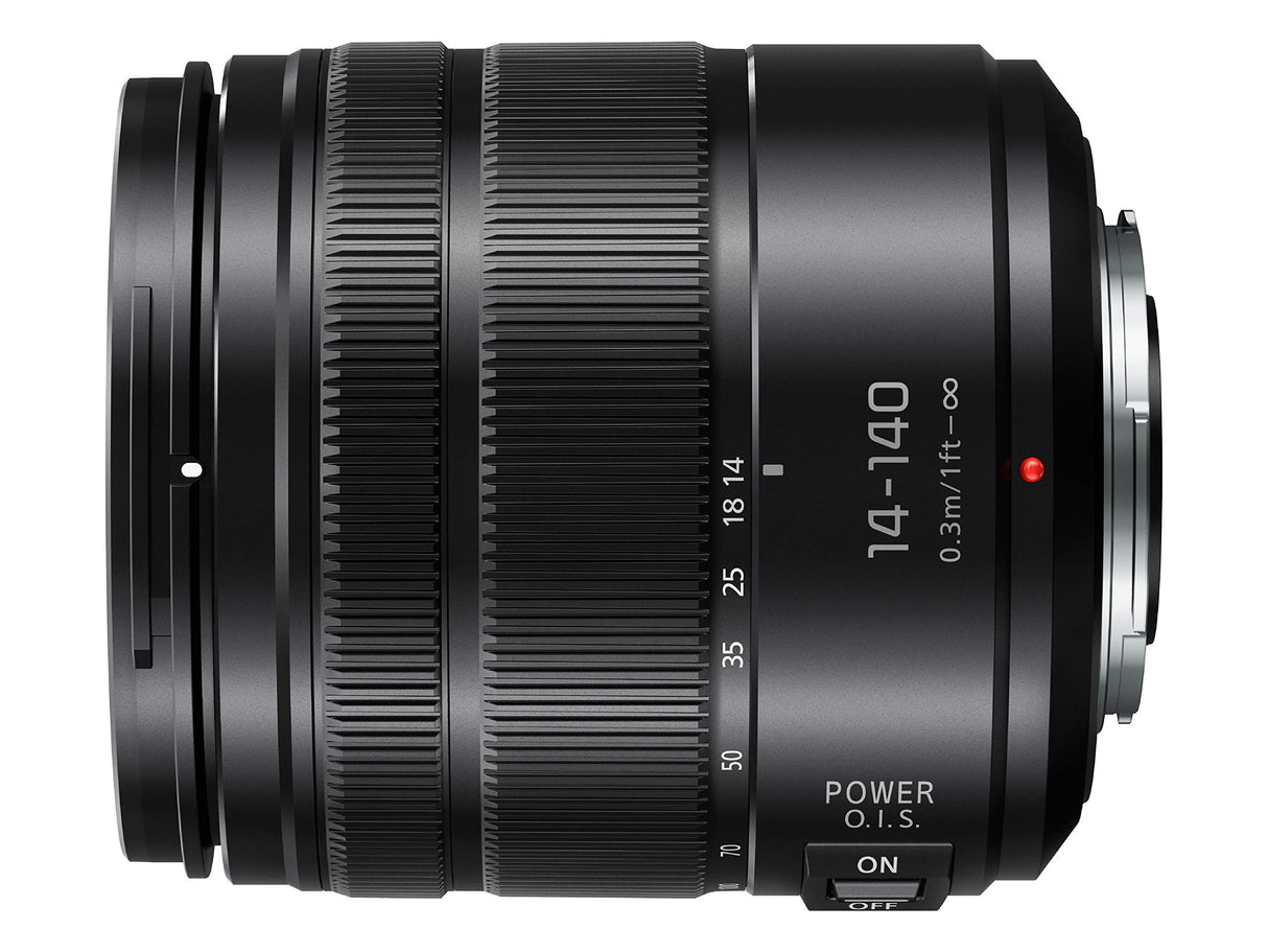 Panasonic LUMIX H-FSA14140 II - Objetivo Tele Zoom para cámaras de Montura M4/3 (Focal 14-140 mm, F3.5-F5.6, tamaño Filtro 58 mm, Power O.I.S), Negro