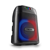 NGS Wild Club – Altavoz Portátil Bluetooth 5.2 con 80W de Potencia, TWS Luces Láser, Doble Entrada de Micrófono, Puerto USB/AUX/TF, Batería Recargable de 5400mAh, Karaoke Sonido, LED RGB.