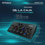 Mezclador de doble bus para gaming Roland BRIDGE CAST | Interfaz de streaming de audio y mezclador profesional para gamers online | DSP de hardware de 32 bits | Negro