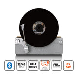 Lenco LSA-071SI - Tocadiscos Vertical Totalmente automático con Altavoces incorporados y Bluetooth® - Plata