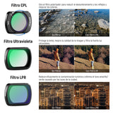 NEEWER Juego de 16 Filtros para Pocket 3, ND8 ND16 ND32 ND64 ND128 ND256 ND1000 ND8/PL ND16/PL ND32/PL ND64/PL Difusión Negra 1/4 1/8 Contaminación Luz UV CPL Compatible con DJI Osmo Pocket 3, FL-B06