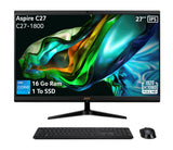 Acer Aspire C27-1800, All-in-One PC de 27" Full HD IPS (Intel Core i5-12450H, RAM de 16 GB, SSD de 1 TB, Intel UHD Graphics, Windows 11 Familia), PC Todo-en-Uno, Color Negro