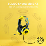 Razer Kraken V4 X Pokémon Edition - Auriculares USB con Cable para Juegos de PC - Controladores 40mm - micrófono cardioide retráctil - Sonido Envolvente - RGB - para PC y Consola | Pokémon Kanto