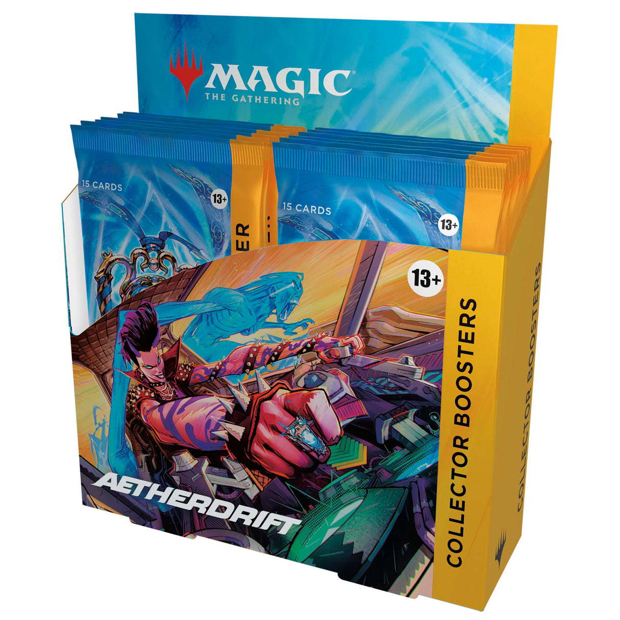 Caja de sobres de coleccionista de Aetherdrift, de Magic: The Gathering (Versión en Inglés)