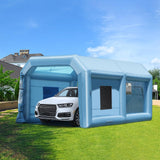 VEVOR Cabina de Pintura Inflable de 6,4 x 4,1 x 3 m con Potente Soplador de 1100 W y Sistema de Filtro de Aire, Cabina de Pintura Portátil para Vehículos Medianos, Pintura de Muebles Grandes