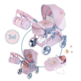 Carro de Muñecas Gala 3x1 con Bolso DeCuevas 81651