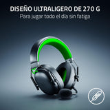 Razer BlackShark V3 X HyperSpeed para Xbox - Auriculares inalámbricos para Esports - Ultraligeros 270g - Diafragmas de 50mm - Micrófono Desmontable - HyperSpeed 2,4 GHz y Bluetooth - Xbox/PC | Negro