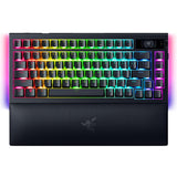 Razer BlackWidow V4 Pro 75% - Teclado de Juego inalámbrico Intercambiable en Caliente - Pantalla OLED (dial de comandos, 4K Hz y conectividad Bluetooth, reposamanos magnético) Diseño US | Negro