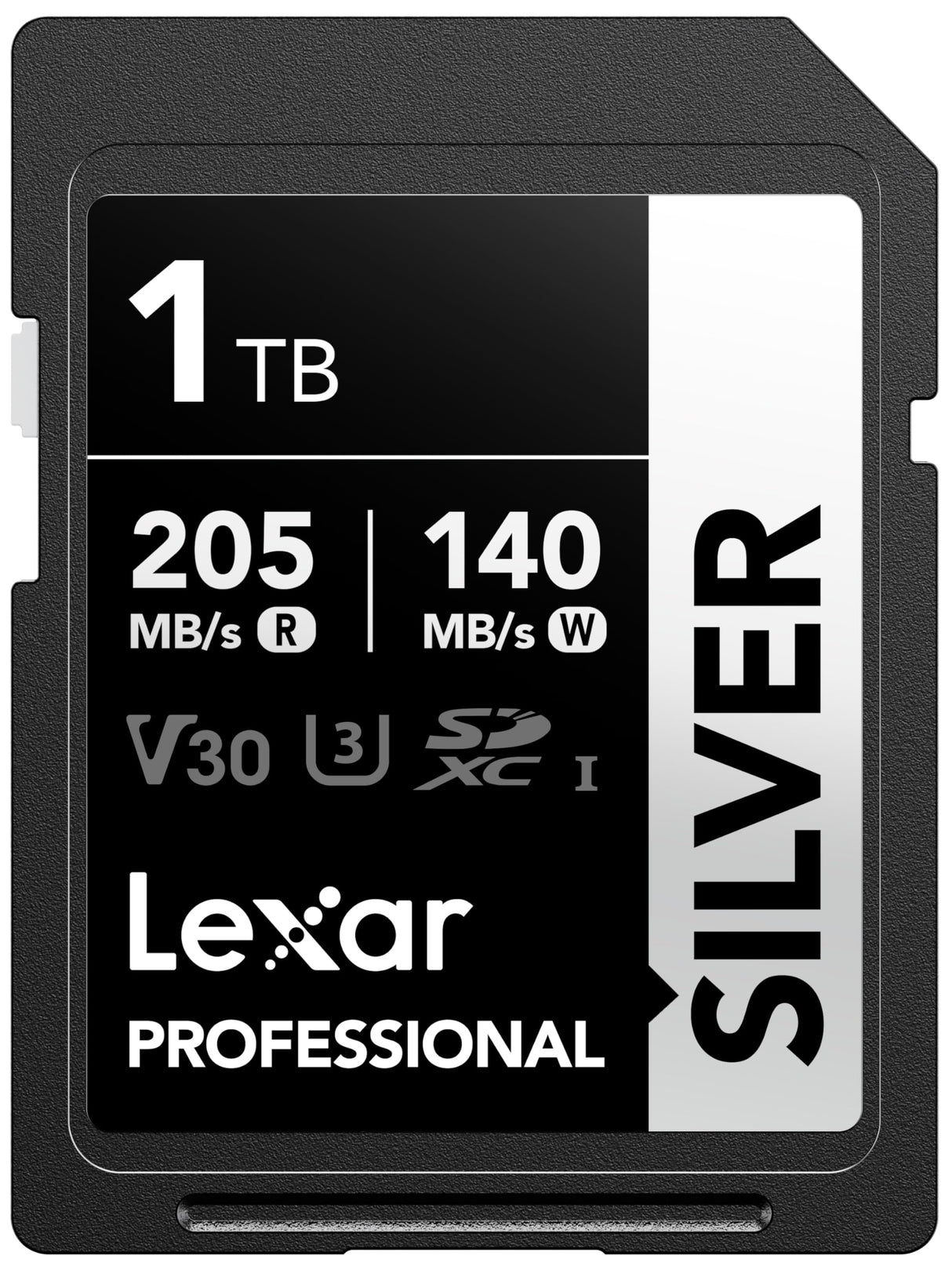 Lexar Tarjeta SD 1 TB Silver, hasta 205 MB/s de Lectura, Tarjeta de Memoria SDXC UHS-I, Clase 10, U3, V30, SD Card para Fotógrafos Profesionales, Videógrafos y Entusiastas